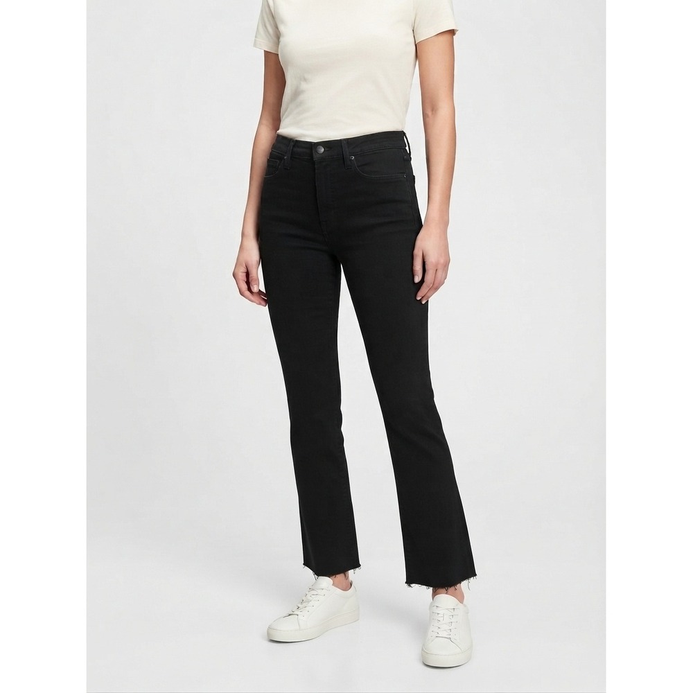 Joe's Raw Hem Bootcut Jeans High Rise Black Wash Capsule Women's Size 27